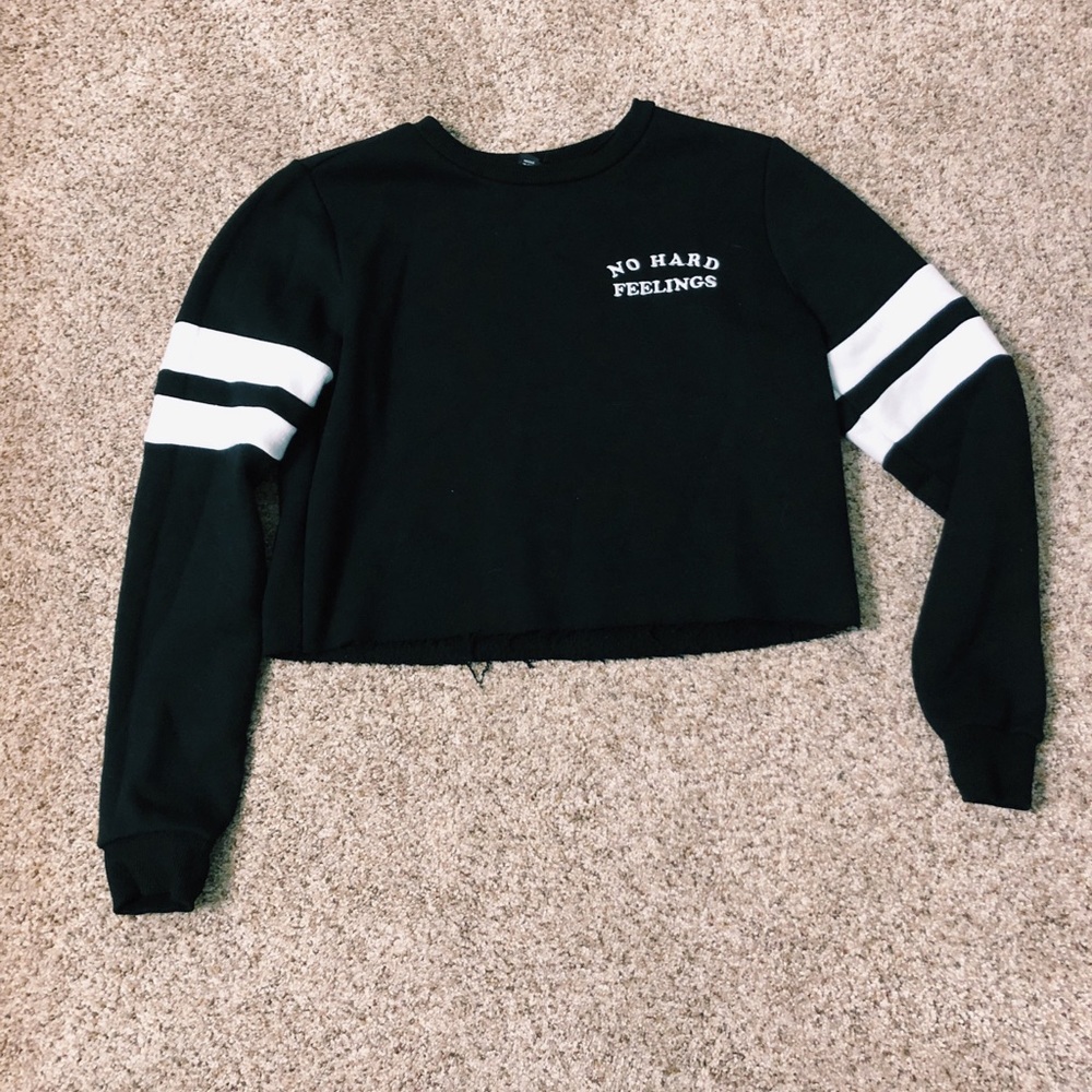 'No Hard Feelings' Cropped Sweater